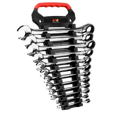 PERFORMANCE TOOL 12-Pc Sae Ratcheting Wrench Set Wrench Set Rtch, W30641 W30641